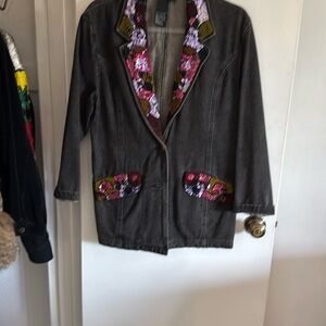 Embroidered Black Jacket